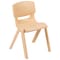 Flash Furniture Natural Plastic Stackable School Chair with 13.25" Seat Height, PK5 5-YU-YCX-004-NAT-GG - alternate 5